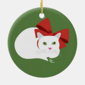 Feiertags-Miezekatze-Verzierung Keramik Ornament (Hinten)