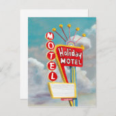 Feiertags-Motel-Zeichen Feiertagspostkarte (Vorne/Hinten)