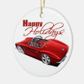 Feiertags-Muskel-Auto Keramik Ornament (Links)