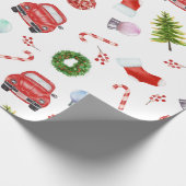 Feiertags-Muster des Weihnachtskäfer-Auto-| Geschenkpapier (Ecke)