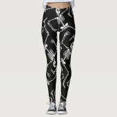 Feiertags-Muster-Leggings Halloweens skeleton Leggings (Vorderseite)