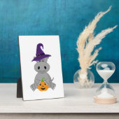 Feiertags-Nilpferd-Halloween-Hexe-Nilpferd Fotoplatte (Seite)
