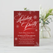 Feiertags-Nutzen-Geldbeschaffer-rote weiße Einladung (Stehend Vorderseite)