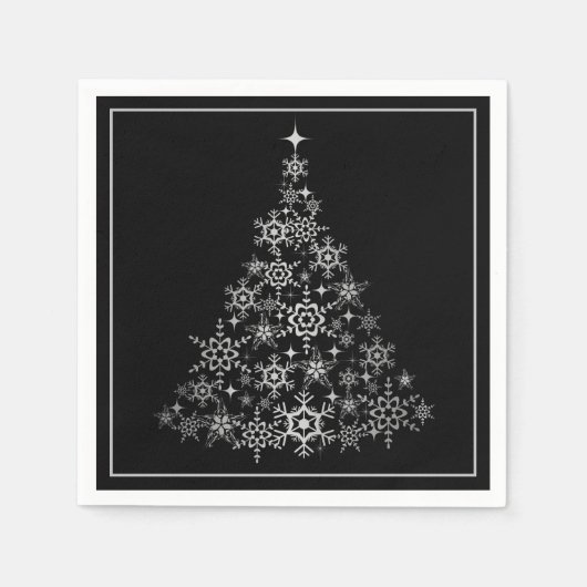 Feiertags-Papier-Servietten Baum Serviette (Vorderseite)