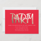 FEIERTAGS-PARTY EINLADUNGS-//-GOLDfolie Einladung (Vorderseite)