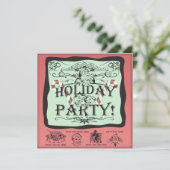 Feiertags-Party Sankt Einladung (Stehend Vorderseite)