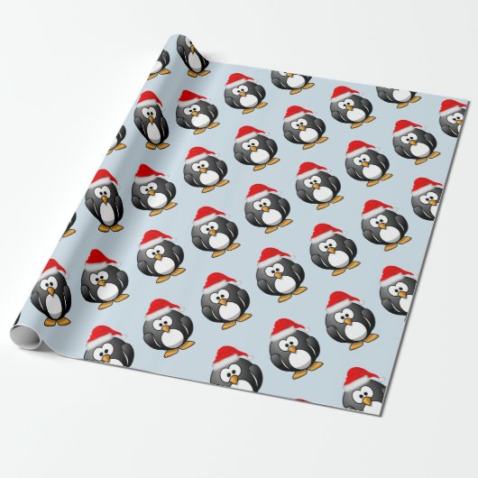 Feiertags-Pinguin Geschenkpapier (Ungerollt)