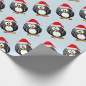Feiertags-Pinguin Geschenkpapier (Ecke)