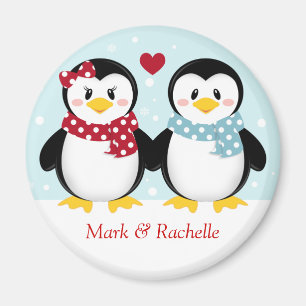 Feiertags-Pinguin-Weihnachten Magent Magnet