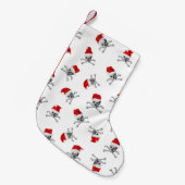 Feiertags-Piraten-Schädel #1 Kleiner Weihnachtsstrumpf (Vorderansicht (hängend))