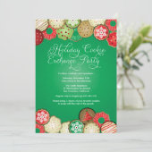 Feiertags-Plätzchen-Austausch-Party Einladung (Stehend Vorderseite)