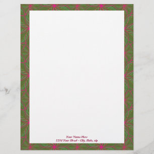 Feiertags-Poinsettia-Muster Briefkopf