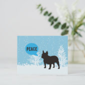 Feiertags-Postkarten - Frenchie Feiertagspostkarte (Stehend Vorderseite)
