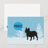 Feiertags-Postkarten - Frenchie Feiertagspostkarte (Vorne/Hinten)