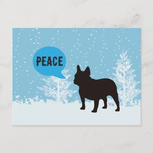 Feiertags-Postkarten - Frenchie Feiertagspostkarte (Vorderseite)