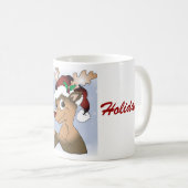 Feiertags-Ren-Tasse Kaffeetasse (VorderseiteRechts)