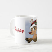 Feiertags-Ren-Tasse Kaffeetasse (Vorderseite Links)