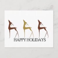 Feiertags-Rotwild-Postkarte