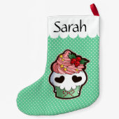 Feiertags-Schädel-kleiner Kuchen Kleiner Weihnachtsstrumpf (Rückseite)