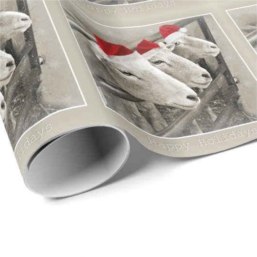 Feiertags-Schaf-Packpapier Geschenkpapier (Rolleneckpunkt)