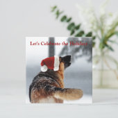 Feiertags-Schäferhund Einladung (Stehend Vorderseite)