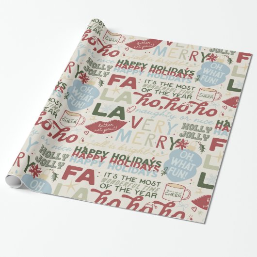 Feiertags-Schlagzeilen Geschenkpapier - Klassische (Ungerollt)