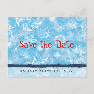 Feiertags-Schneeflocken Ankündigungspostkarte