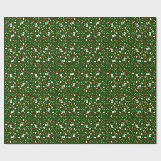 Feiertags-Schneemann Geschenkpapier (Flach)