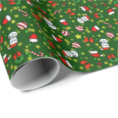 Feiertags-Schneemann Geschenkpapier (Rolleneckpunkt)