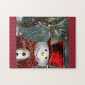 Feiertags-Schneemannpuzzlespiel Puzzle (Horizontal)