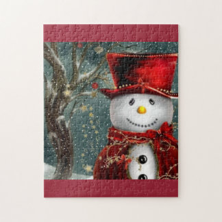 Feiertags-Schneemannpuzzlespiel Puzzle