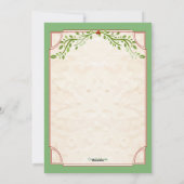 Feiertags-Schwangerschafts-Mitteilung (kahler Feiertagskarte (Rückseite)