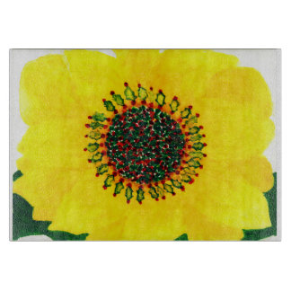 Feiertags-Sonnenblume-Glasschneiden-Brett Schneidebrett