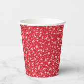 Feiertags-Sprinkles roter Papierteller Pappbecher (Rückseite)