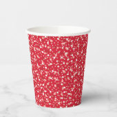 Feiertags-Sprinkles roter Papierteller Pappbecher (Links)