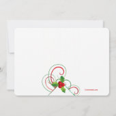 Feiertags-Stechpalmen-Einladung Einladung (Rückseite)