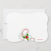 Feiertags-Stechpalmen-Einladung Einladung (Rückseite)