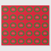 Feiertags-Stechpalmen-Kranz-Packpapier Geschenkpapier (Flach)