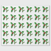 Feiertags-Stechpalmen-Packpapier Geschenkpapier (Flach)
