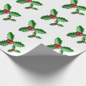 Feiertags-Stechpalmen-Packpapier Geschenkpapier (Ecke)