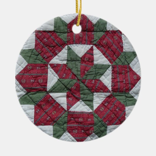 Feiertags-Stern Keramik Ornament (Vorne)