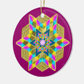 Feiertags-Stern Qullt Keramikornament (Links)