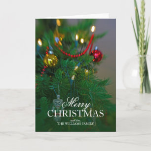 Feiertags-Stillleben. Weihnachtsbaum Feiertagskarte