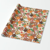 Feiertags-Süßigkeiten Geschenkpapier (Ungerollt)