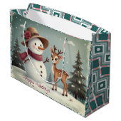 Feiertags-Themenpapier Große Geschenktüte (Rückseite Schrägansicht)