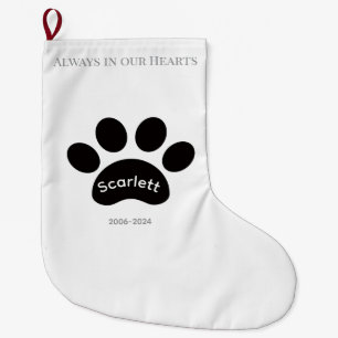Feiertags-Tribut mit schwarzen und weißen Pfotenab Großer Weihnachtsstrumpf