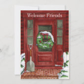 Feiertags-Tür-Party Einladung (Vorderseite)