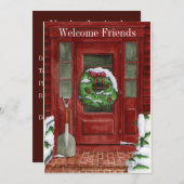 Feiertags-Tür-Party Einladung (Vorne/Hinten)