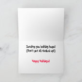 Feiertags-Umarmungen Feiertagskarte (Innenseite)