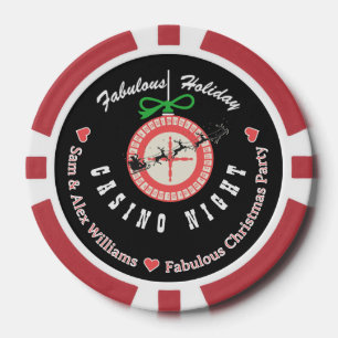 Feiertags Vegas Casino Blackjack Poker Nacht Party Pokerchips